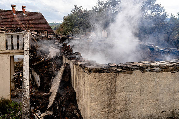 Professional Fire Damage Repair technician working in Pease, MN